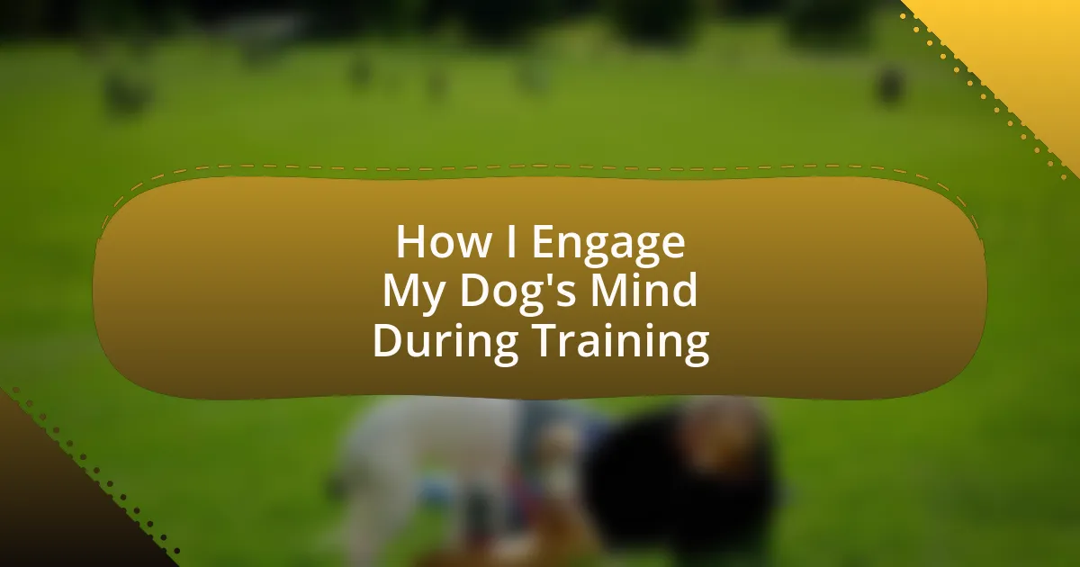 How I Engage My Dog’s Mind During Training